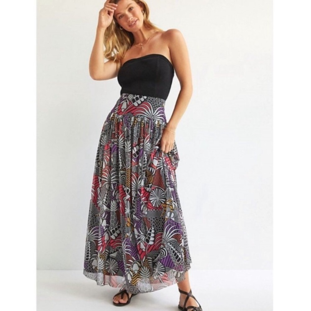 Anthropologie Farm Rio tropical maxi skirt xs new - Picture 6 of 10